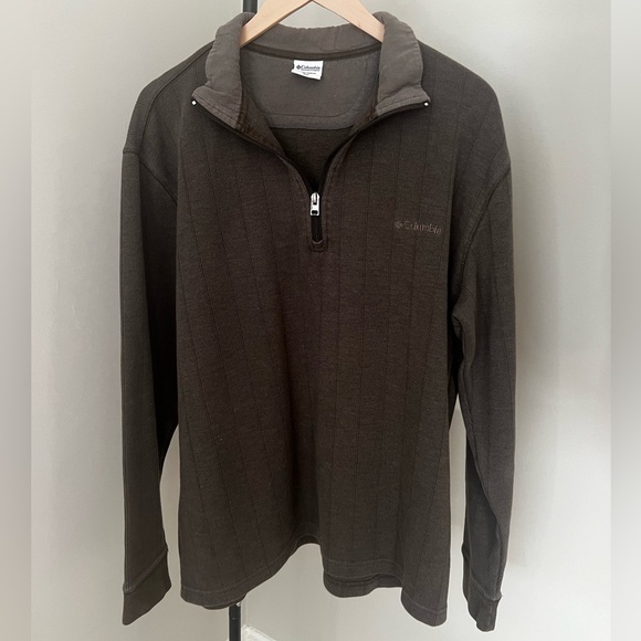 Columbia Moss Colored Quarter Zip Sweater - Picture 1 of 4